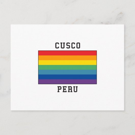 Cusco, Peru-Flagge Postkarte (Vorderseite)