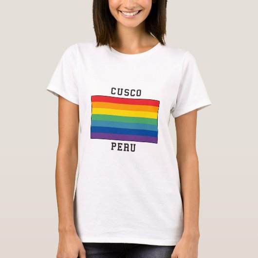 Cusco, Peru-Flagge T-Shirt (Vorderseite)