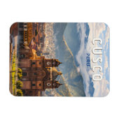 Cusco Peru Illustration Reise Kunst Vintage Magnet (Horizontal)