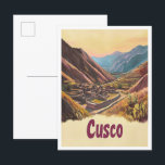 Cusco Peru Kunstvoll wandern im Vintage Postkarte<br><div class="desc">Cusco Peru Art Vintage - Darstellung von Reisezielen</div>