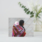 Cusco, Peru, Mutter und Kind 2 Postkarte (Stehend Vorderseite)
