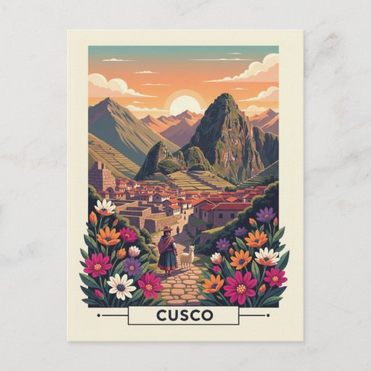 Cusco Peru Reise Postkarte (Vorderseite)