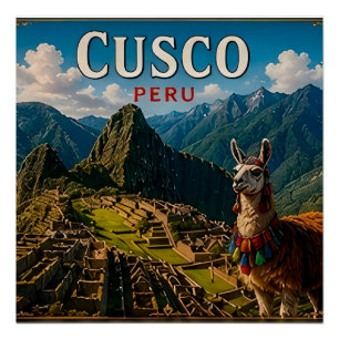🧲 Cusco Peru Reiseandenken für Abenteuerreisen Poster