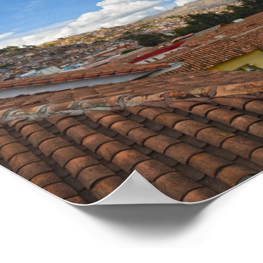 Cusco, Peru, Rooftops Poster (Ecke)