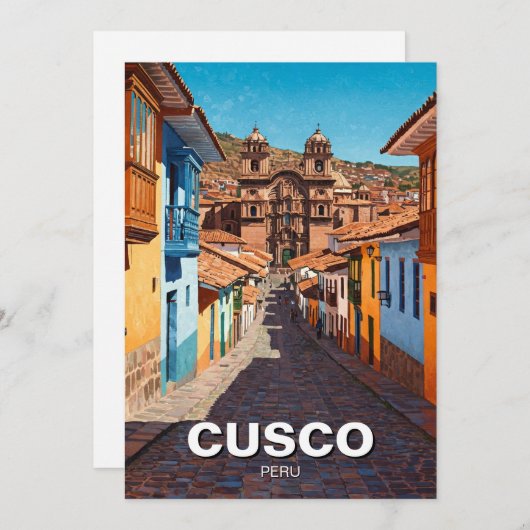 Cusco Peru Travel Feiertagskarte (Vorne/Hinten)