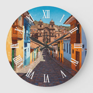 Cusco Peru Travel Große Wanduhr