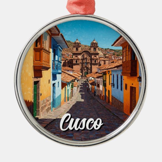 Cusco Peru Travel Ornament Aus Metall (Vorne)