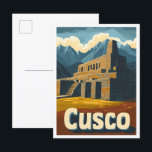 Cusco Peru Vintage Reise Illustration Postkarte<br><div class="desc">Cusco Peru Art Vintage - Darstellung von Reisezielen</div>