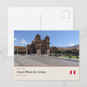 Cusco Plaza de Armas Postkarte (Vorne/Hinten)
