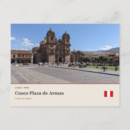 Cusco Plaza de Armas Postkarte (Vorderseite)
