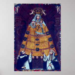 Cusco Schule unsere Dame des Rosenbeetes mit Poster