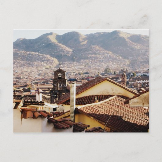 Cusco Skyline auf Postkarte (Vorderseite)