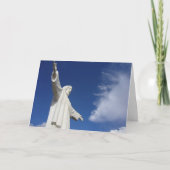 cusco Statue Feiertagskarte (Vorderseite)