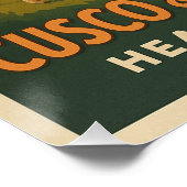 Cusco und das Heilige Tal, Peru. Poster (Ecke)