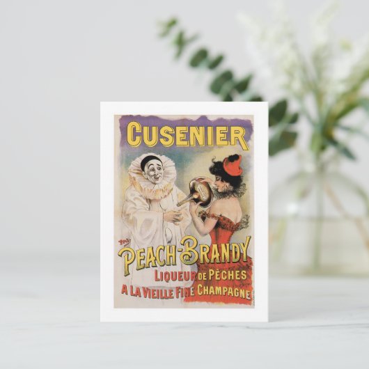 Cusenier Vintag Wine und Kunst Postkarte (Stehend Vorderseite)