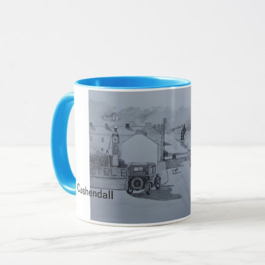 Cushendall (Glens von Antrim) Skizze-Tasse Tasse (Vorderseite Links)