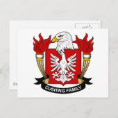 Cushing Familienwappen Postkarte (Vorne/Hinten)