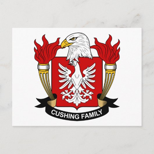 Cushing Familienwappen Postkarte (Vorderseite)