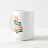 Cushing-Straßenschild Kaffeetasse (Vorderseite Links)