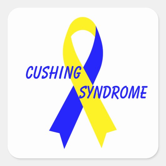 Cushing Syndrome Awareness Ribbon von Janz Quadratischer Aufkleber (Vorderseite)