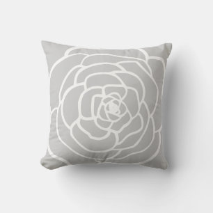 CUSHION einfache moderne Rose Silhouette grau Kissen