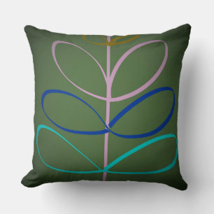 Cushion Jimette orange and turquoise black Design Kissen