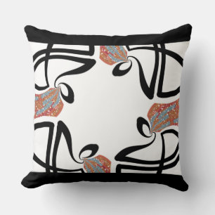 Cushion Jimette orange und türkisblau Kissen