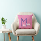 CUSHION rosa Monogramm Name personalisieren minima Kissen (Stuhl )