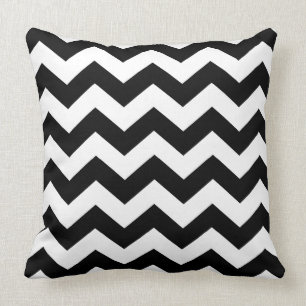 Cushion - Schwarz & Weiß Zigzags Kissen