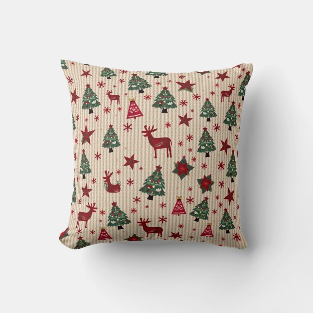 Cushions mit Mustern, die Weihnachten entsprechen Kissen (Vorderseite)
