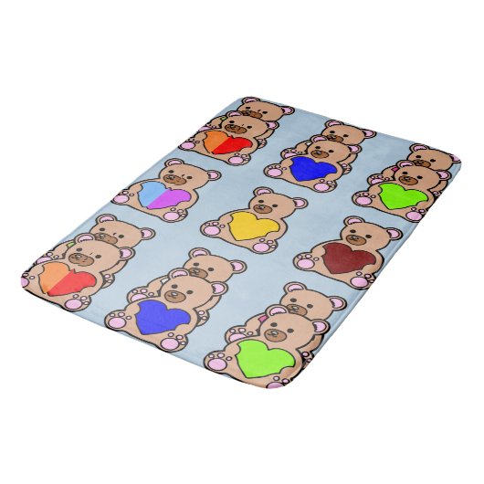 Cushiony Soft Luxurious Memory Foam, Teddy Bär Badematte (Schrägansicht)