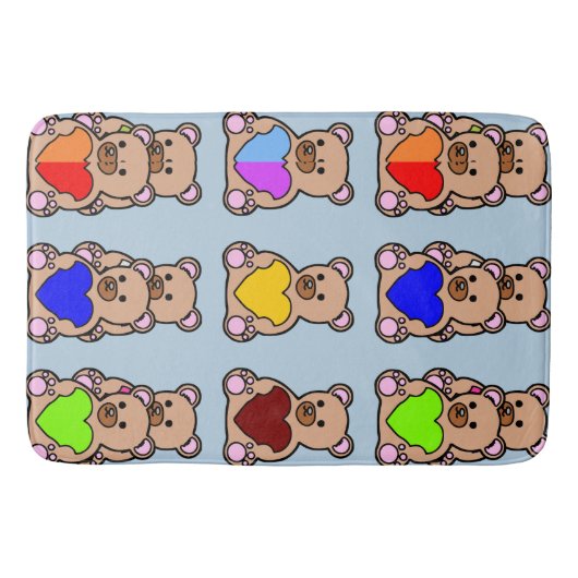 Cushiony Soft Luxurious Memory Foam, Teddy Bär Badematte (Vorderseite)