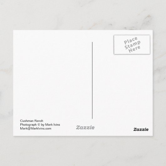 Cushman Ranch Postkarte (Rückseite)
