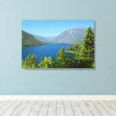 Cushman-See im Sommer Leinwanddruck (Insitu (Holzboden))