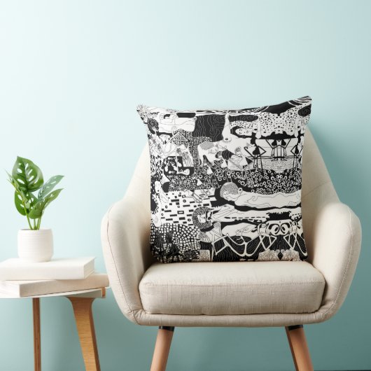 Cusion Pillow Funky Dancing Man Pattern Artwork Kissen (Stuhl )