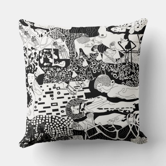 Cusion Pillow Funky Dancing Man Pattern Artwork Kissen (Rückseite)