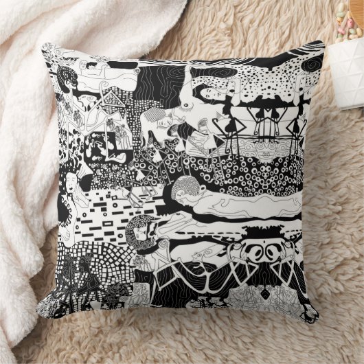 Cusion Pillow Funky Dancing Man Pattern Artwork Kissen (Decke)