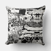 Cusion Pillow Funky Dancing Man Pattern Artwork Kissen (Vorderseite)