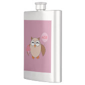 Cusom Age Birthday Owl Flask Flachmann (Links)