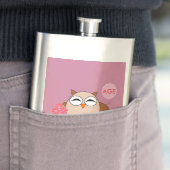 Cusom Age Birthday Owl Flask Flachmann (Beispiel)