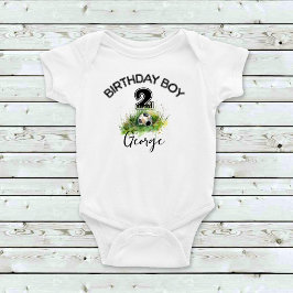 Cusom Name Soccer Ball Boys Niedlich Baby Strampler