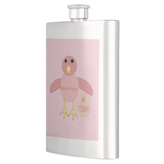 Cusom Pink Birthday Girl Chick Flasks Flachmann (Links)