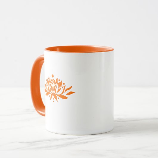 Cusomizable Flaming Lotus Blume Tasse (Vorderseite Links)