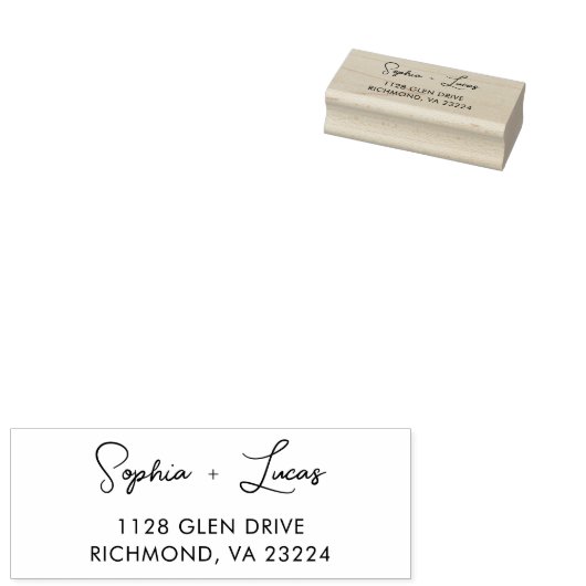 Cusrom Rücksendeadresse Modernes, minimales Skript Gummistempel (Stempel)