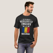 Cuss auf Englisch und Rumänisch Funny Romania Flag T-Shirt (Vorne ganz)