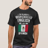 Cuss auf Englisch und Spanisch Funny Mexico Flag T-Shirt (Vorderseite)