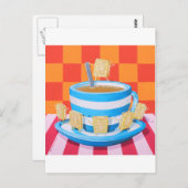 Custard Cream Tea Postkarte (Vorne/Hinten)