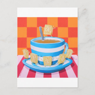 Custard Cream Tea Postkarte