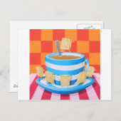 Custard Cream Tea Postkarte (Vorne/Hinten)