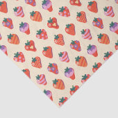 Custard Illustriert Strawberry Seidenpapier (Detail)